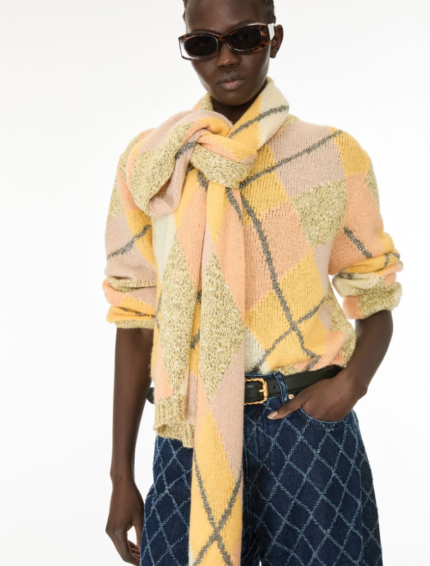 Lurex scarf - LEMON - iBlues - 3