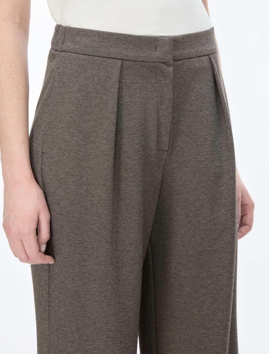Hose aus Jersey - KAFFEE - iBlues - 3