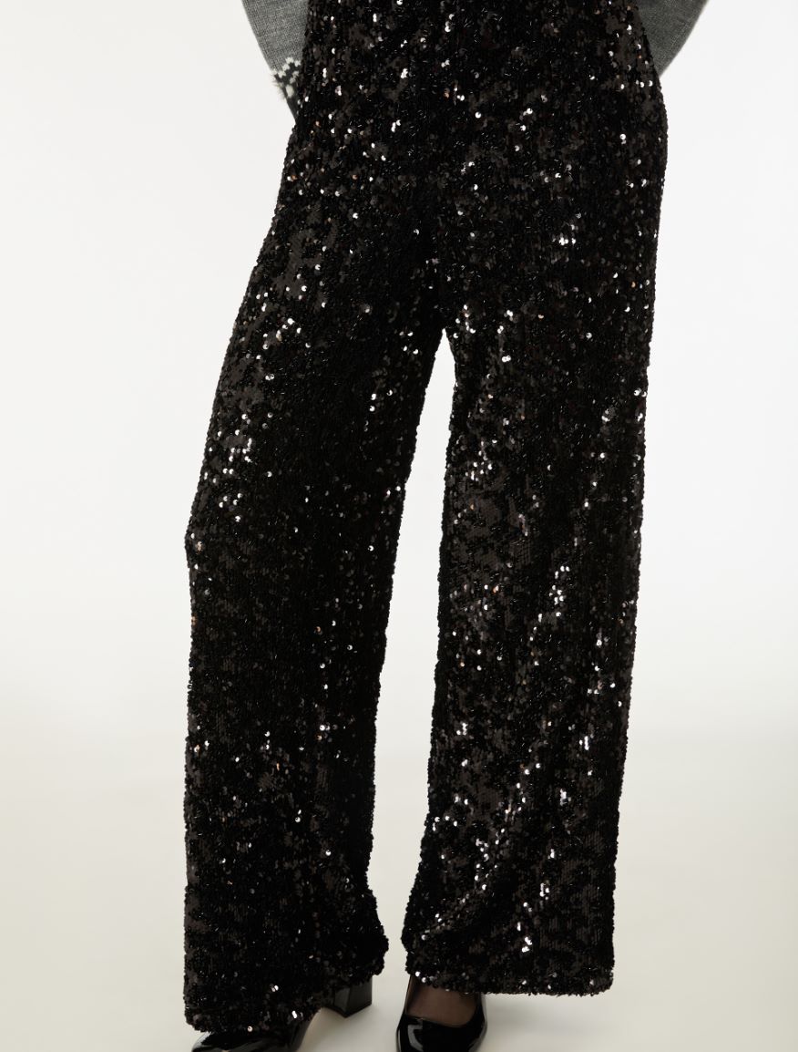 Embroidered tulle trousers - BLACK - iBlues - 3