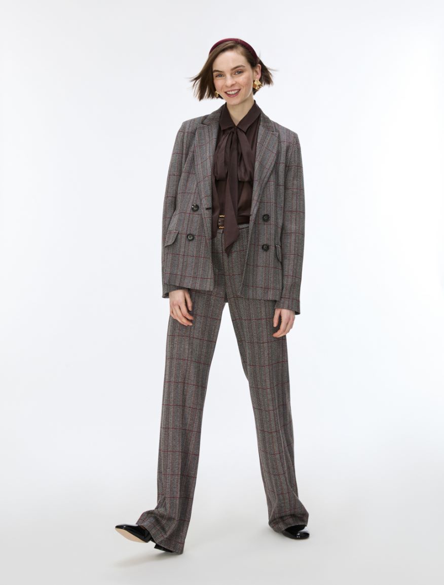 Jacquard trousers - BLACK - iBlues - 4