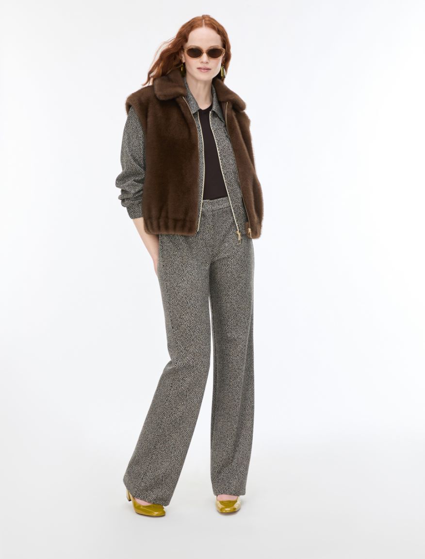 Jacquard trousers - BLACK - iBlues - 4