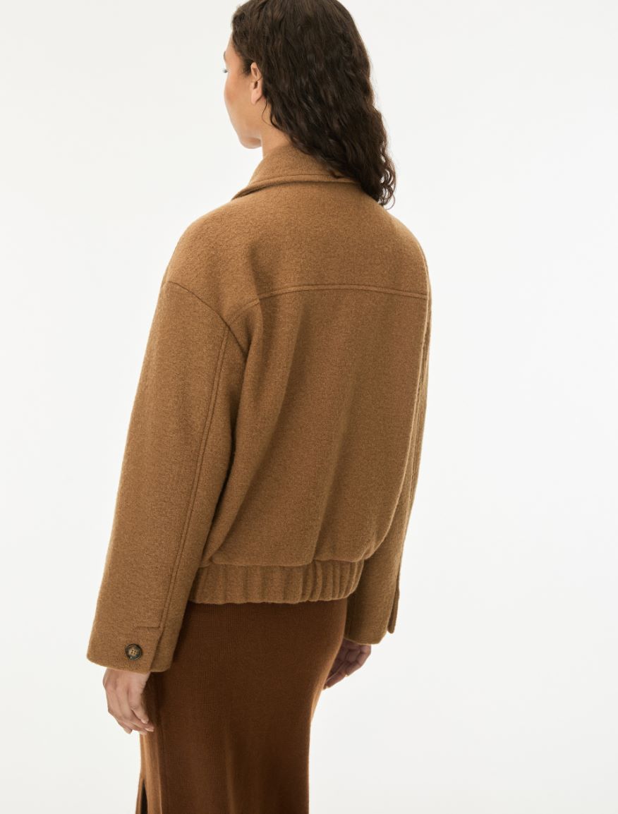 Boiled wool jacket - CAMEL - iBlues - 2