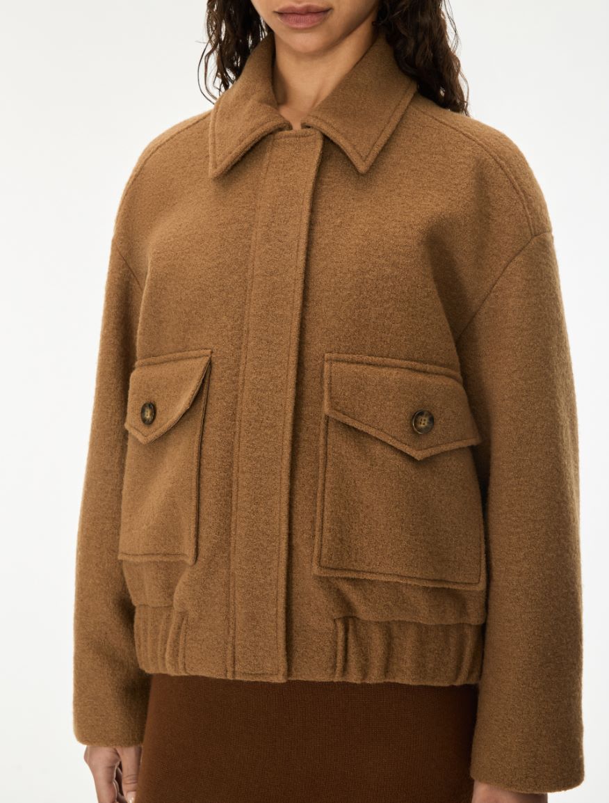 Boiled wool jacket - CAMEL - iBlues - 3