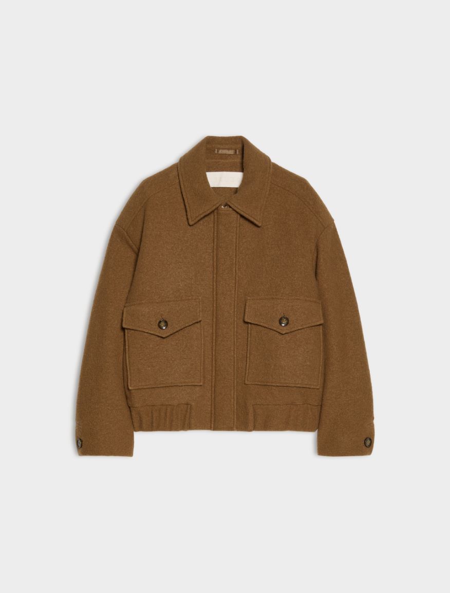 Boiled wool jacket - CAMEL - iBlues - 5