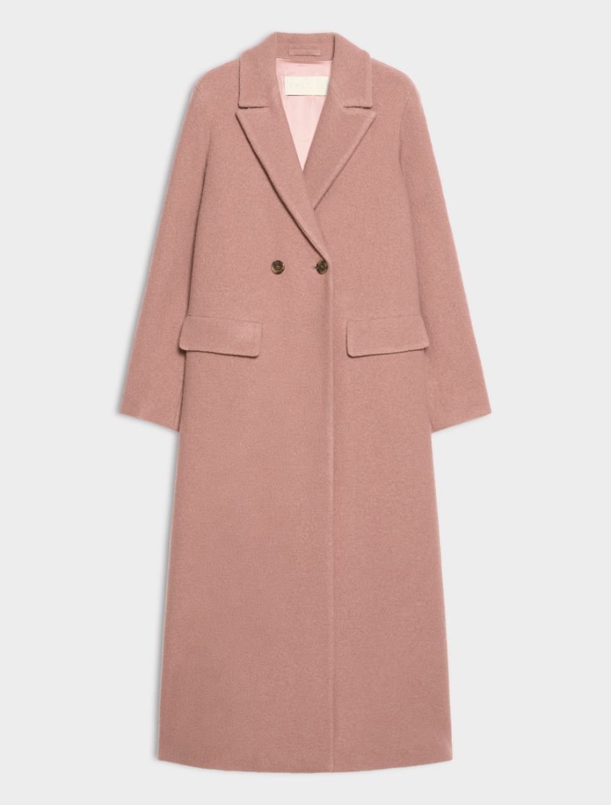 Boiled wool coat - MAUVE - iBlues - 5