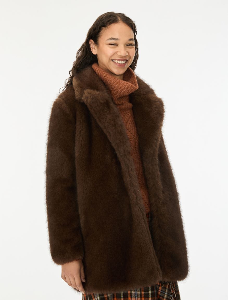 Jersey coat - BROWN - iBlues
