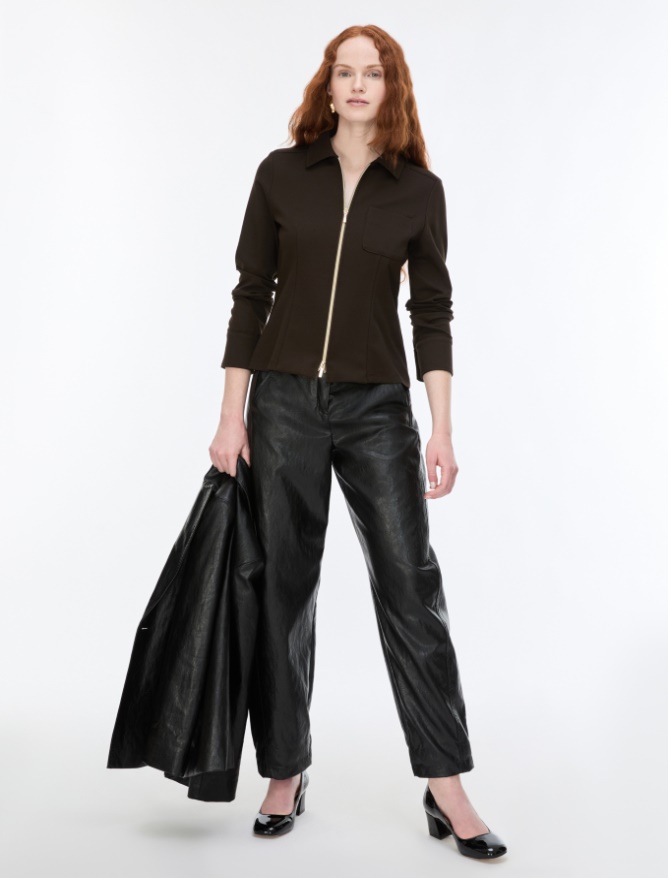 Semi-fitted jersey jacket - iBlues - 4