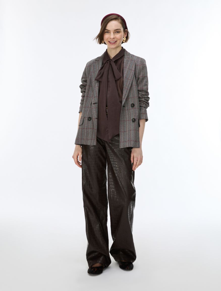 Blazer aus Jersey - SCHWARZ - iBlues - 4
