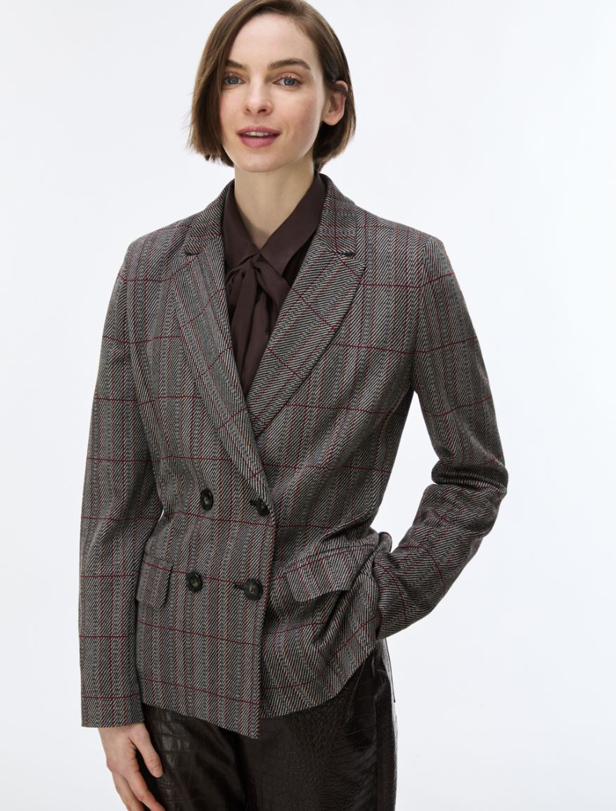 Blazer aus Jersey - SCHWARZ - iBlues