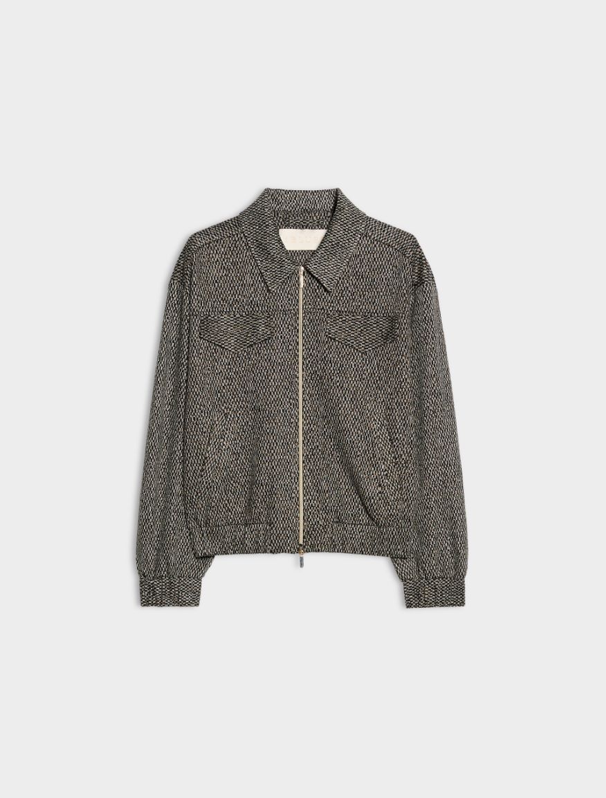 Relaxed bomber jacket - BLACK - iBlues - 6