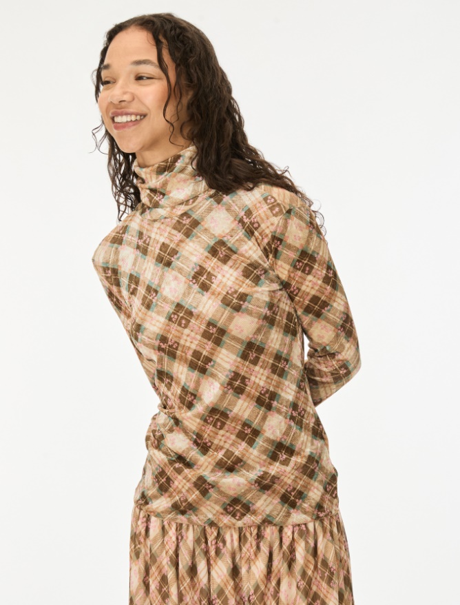 Printed mock polo neck - iBlues