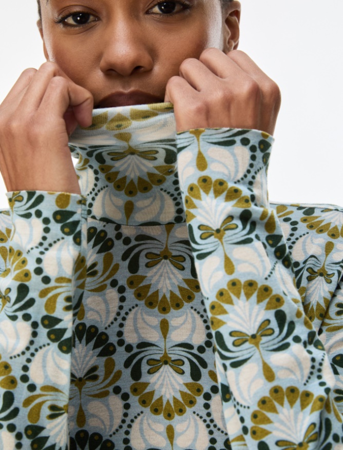 Printed polo-neck jumper - iBlues - 3