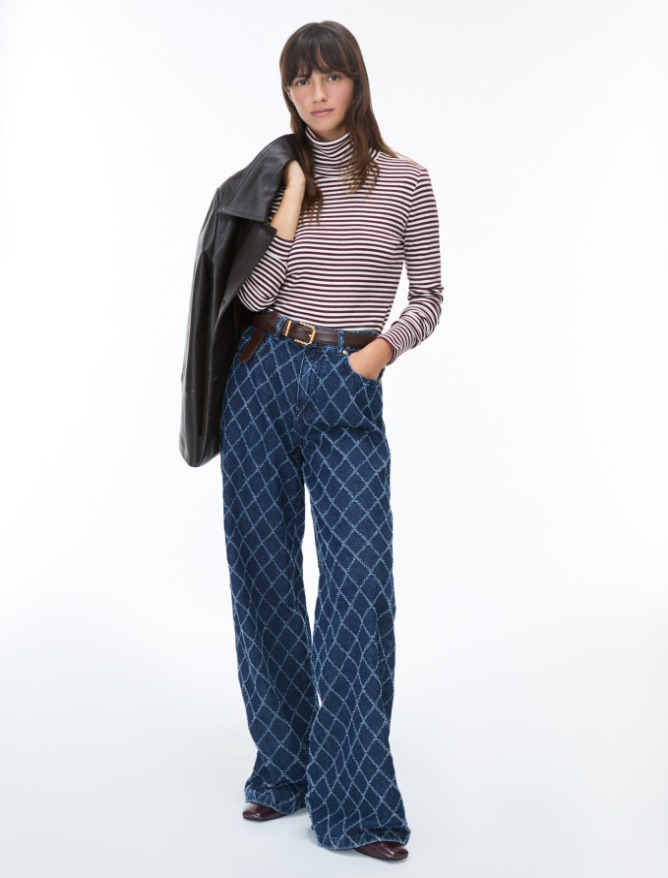 Jersey polo-neck top - iBlues