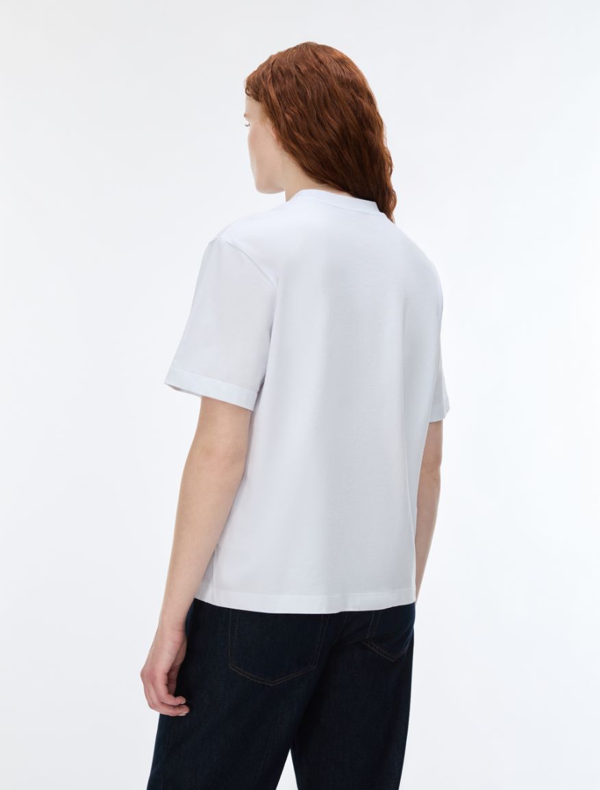 Rhinestone-embellished T-shirt - WHITE - iBlues - 2