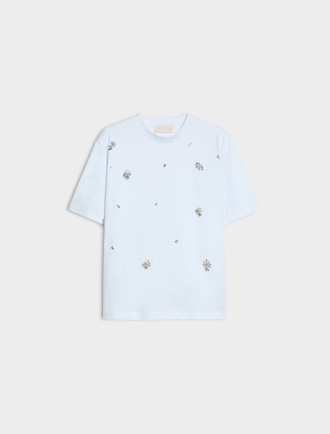 Rhinestone-embellished T-shirt - iBlues - 5