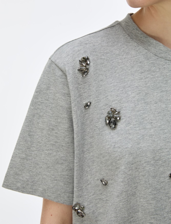 Rhinestone-embellished T-shirt - iBlues - 3