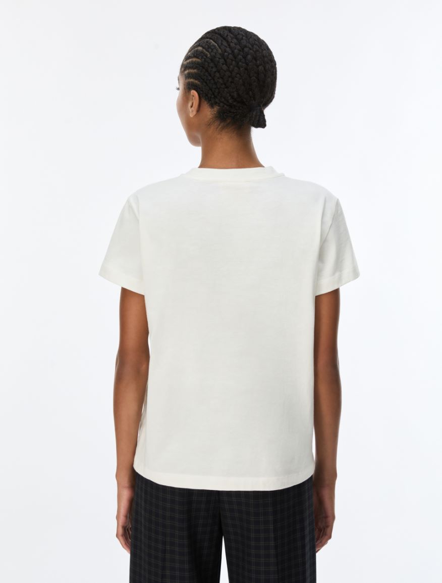 Cotton T-shirt - WOOL WHITE - iBlues - 2