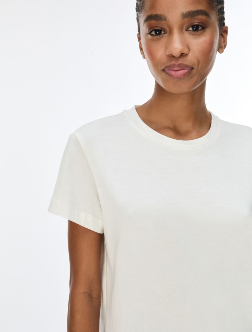 Cotton T-shirt - WOOL WHITE - iBlues - 3