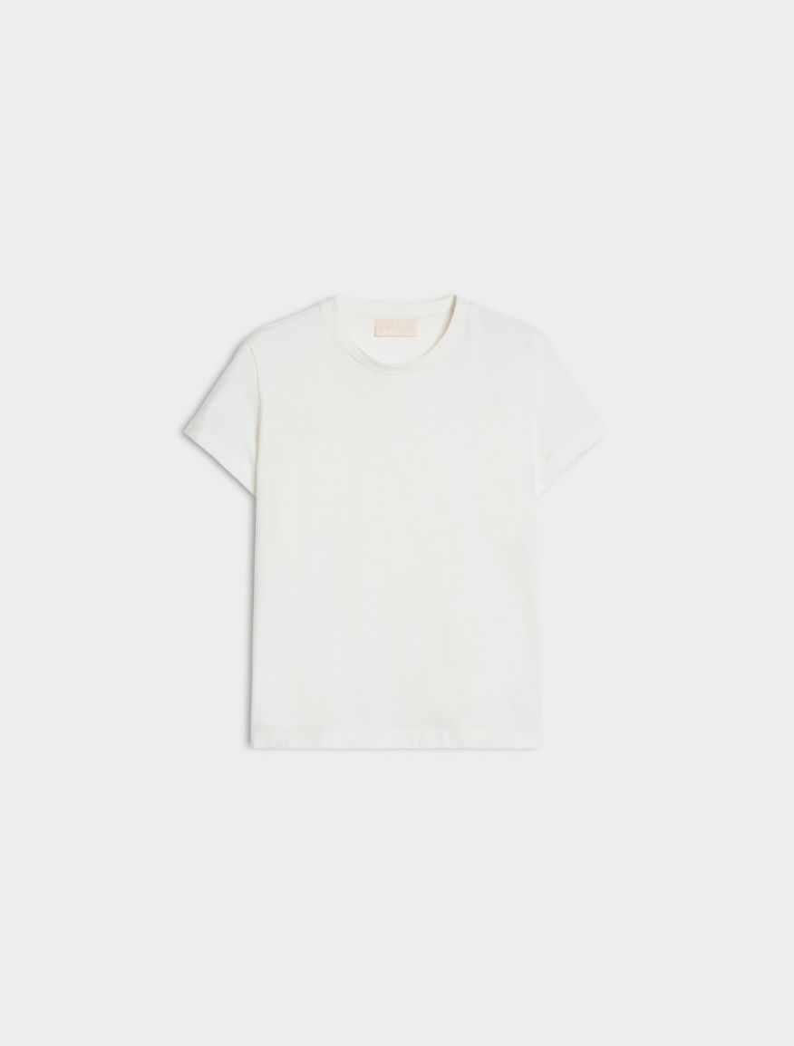 Cotton T-shirt - WOOL WHITE - iBlues - 5
