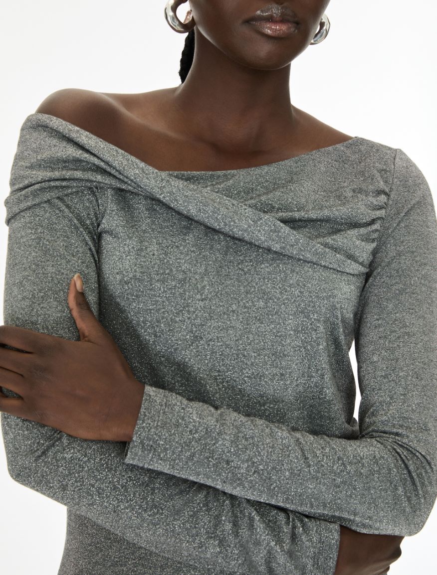 Draped jumper - IRON - iBlues - 3